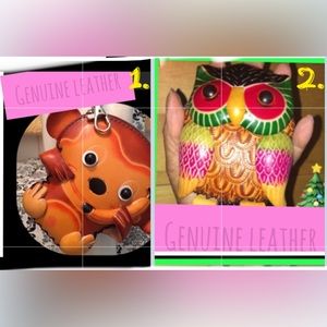 Genuine Leather Coin Holder w Key Ring Not Tiny Choice #1 or #2 Great Gift🎄👍🏼